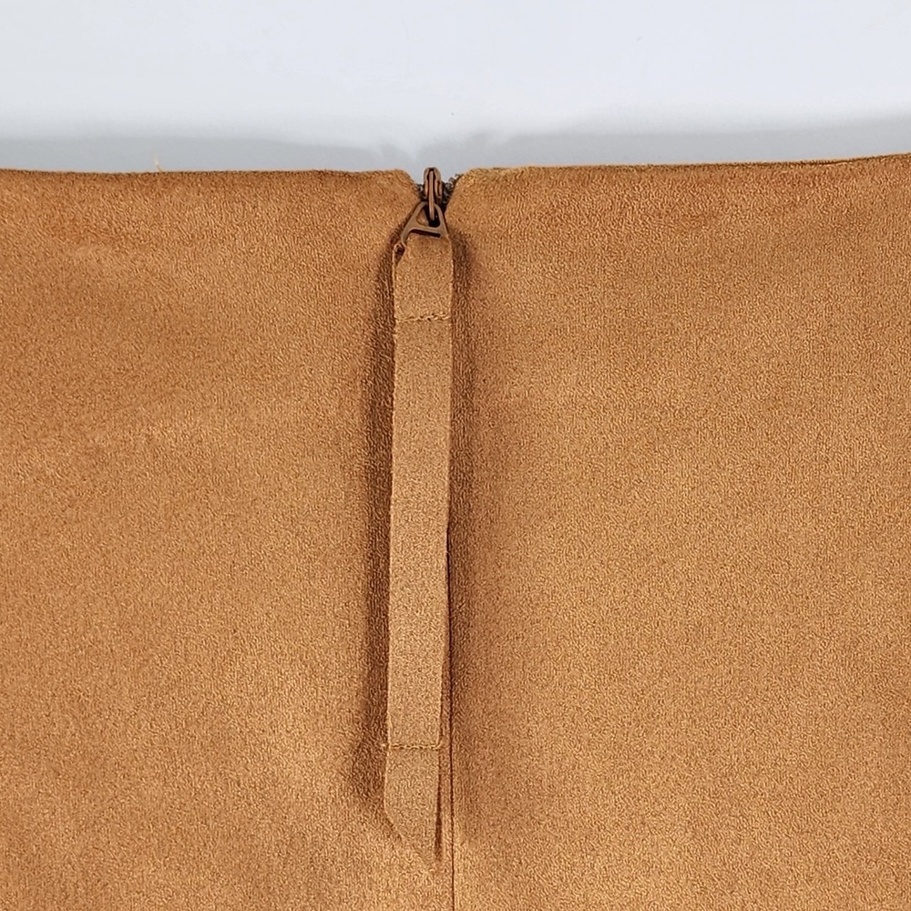 Soft Surroundings Constance Top Women's L Brown Sugar Faux Suede Embroidered View 4